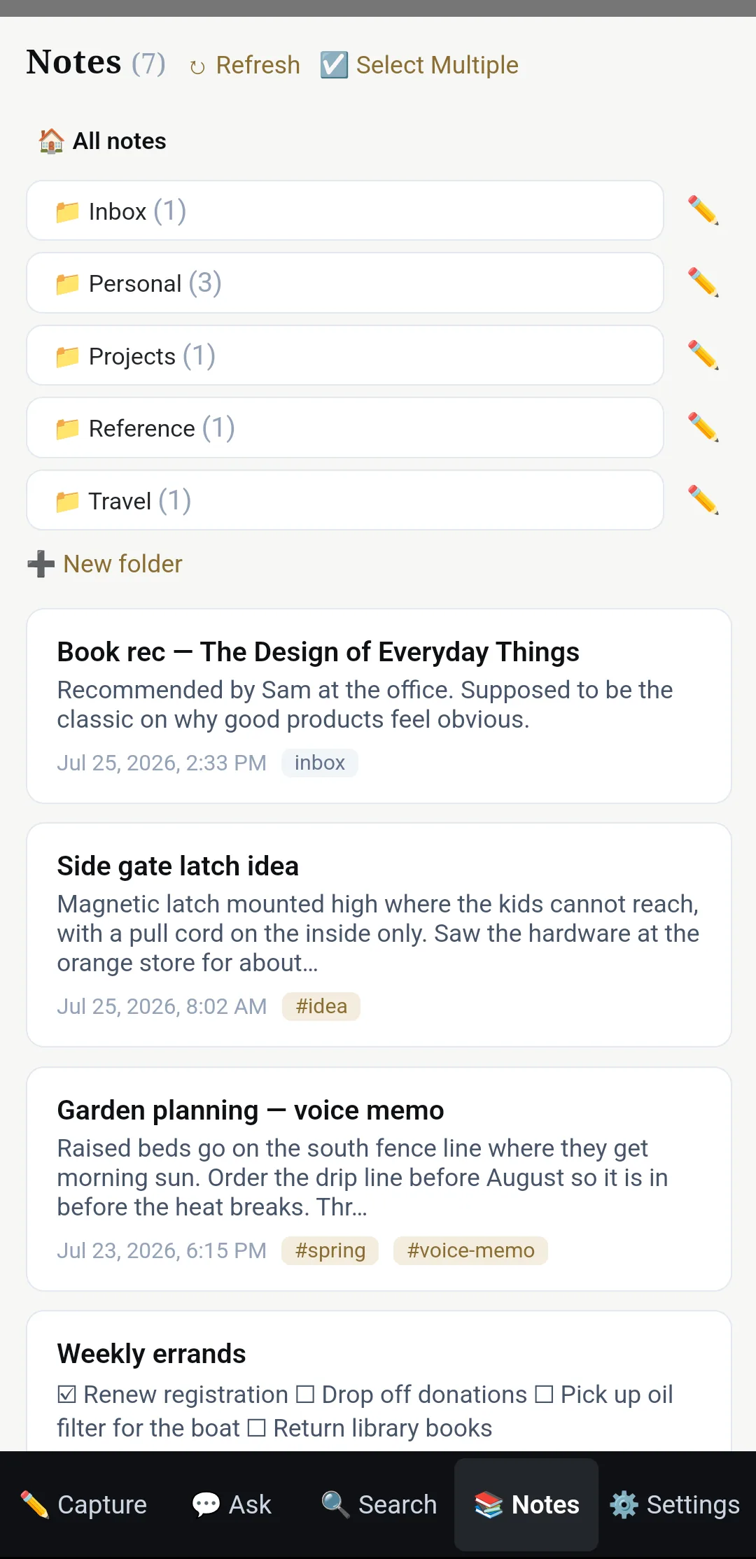 Clarity Atlas on Android — the same notes, synced